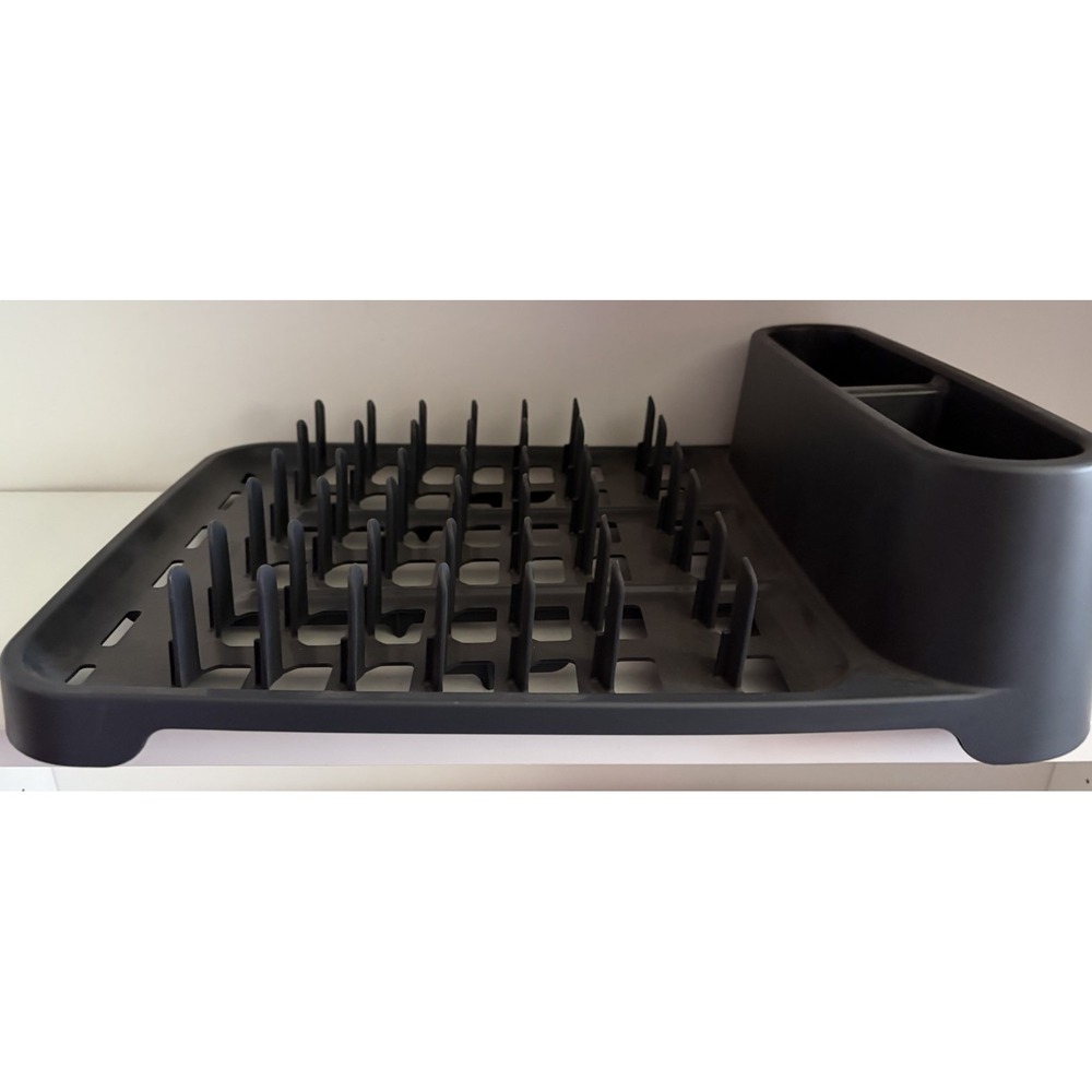 Rubbermaid Food Products Large, Black Dish Drainer w/silverware NEW Vintage Look